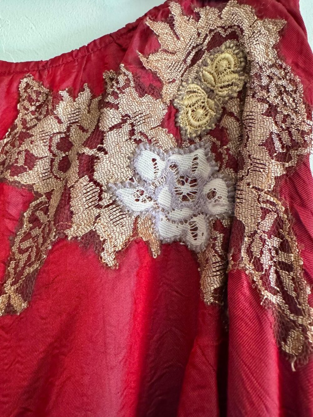 FLASH SALE only 8/15-8/16 Vintage Free People Dark Red A-Line Flowy Midi Skirt - Picture 4 of 13